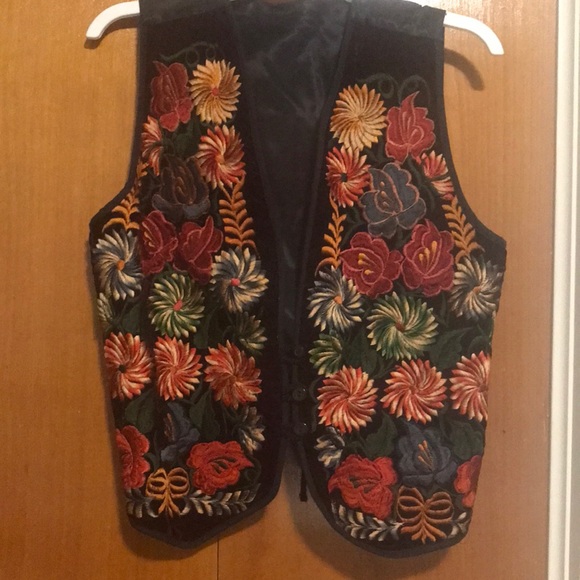 Hand made embroidery Mayan  vest - Picture 1 of 4